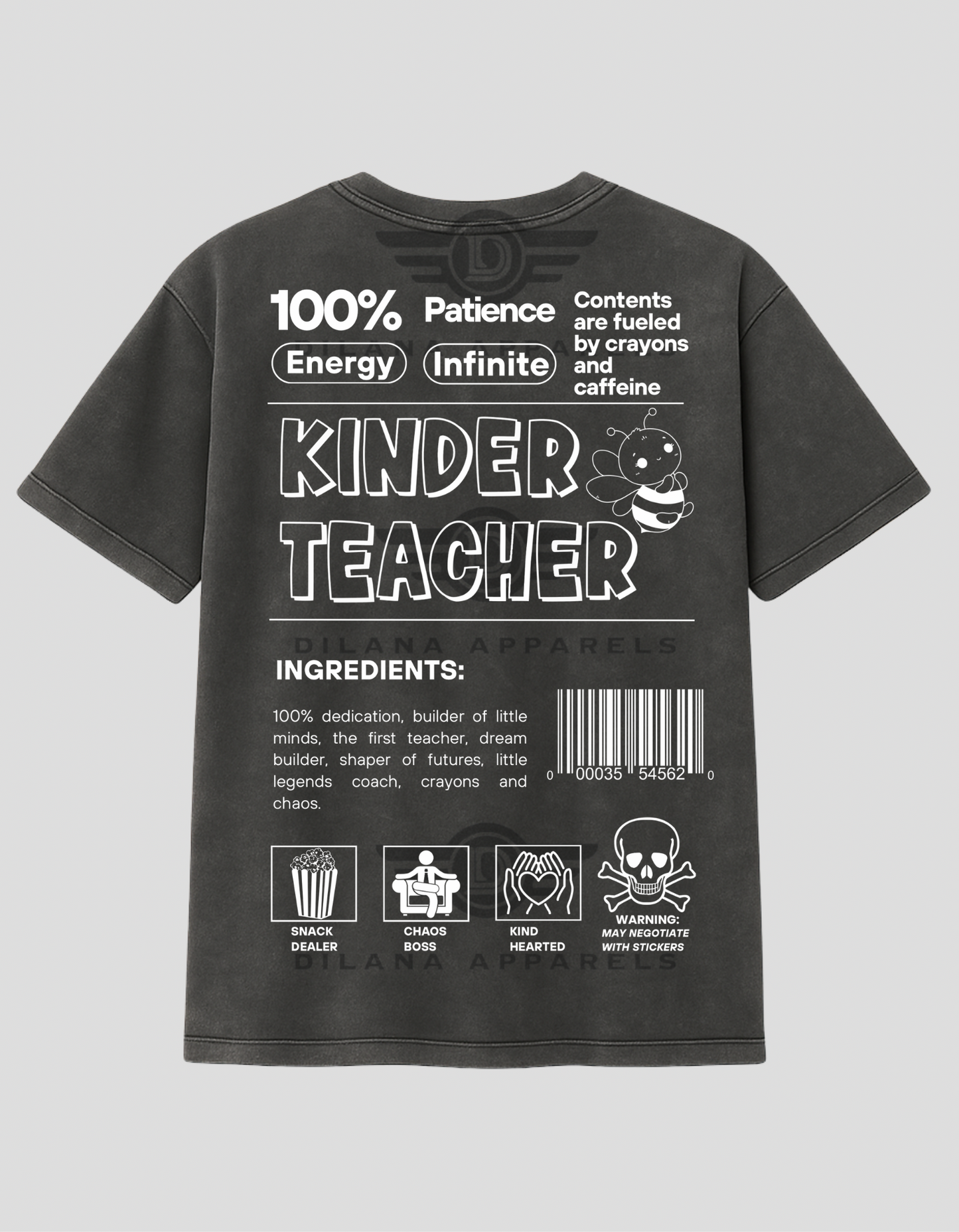 Kinder Teacher Label Tee