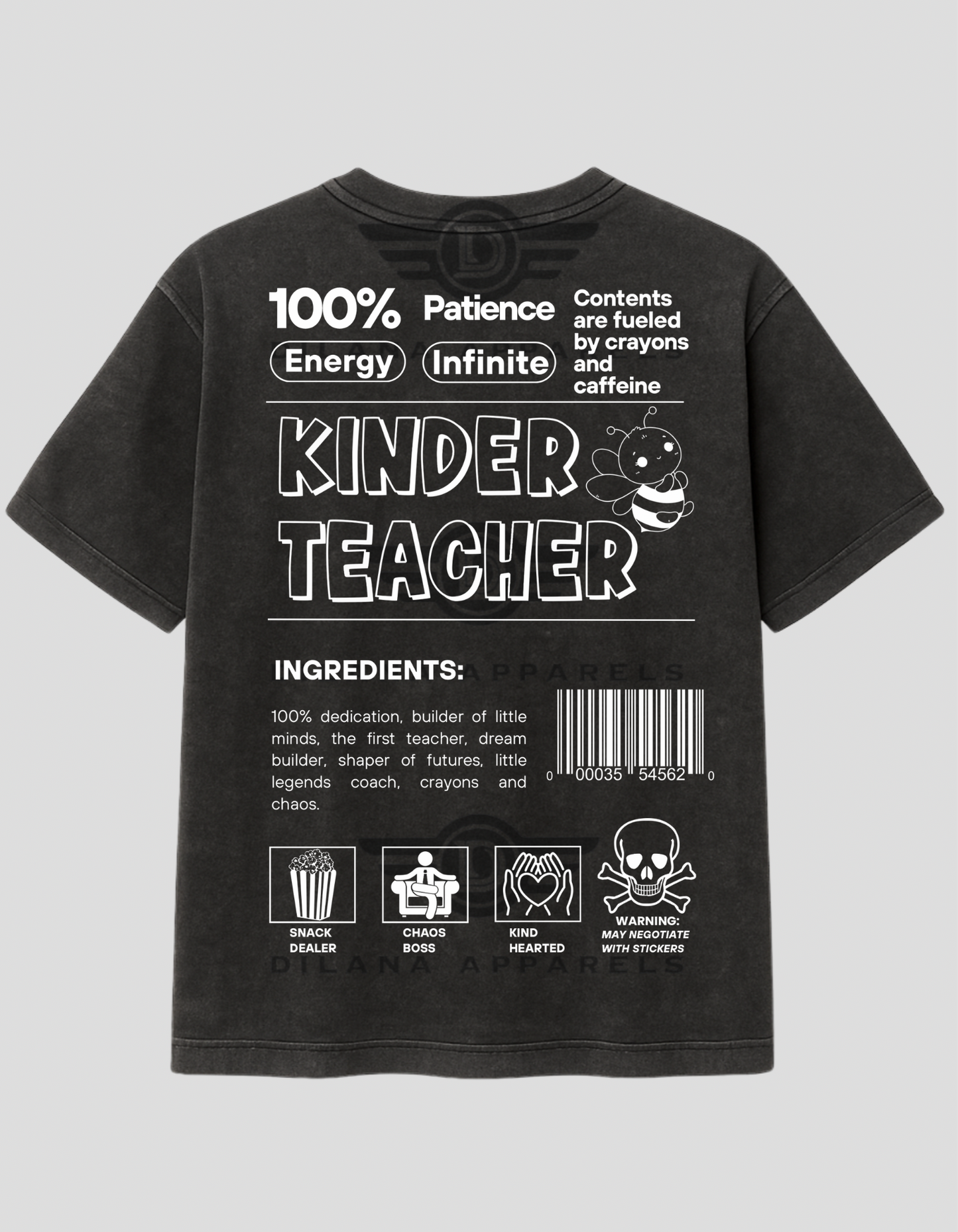 Kinder Teacher Label Tee