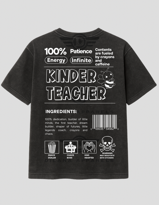 Kinder Teacher Label Tee