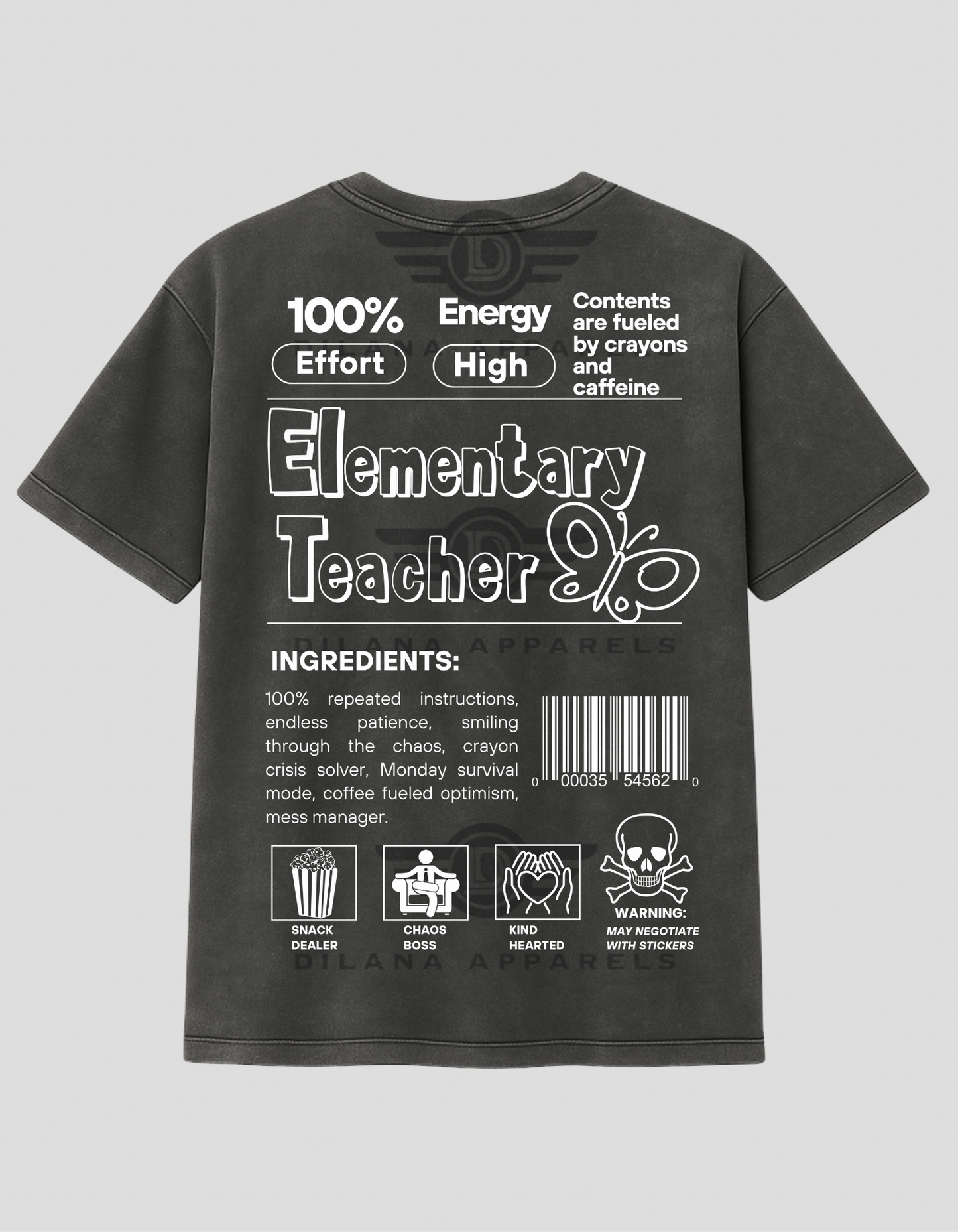 Elementary Teacher Label Tee
