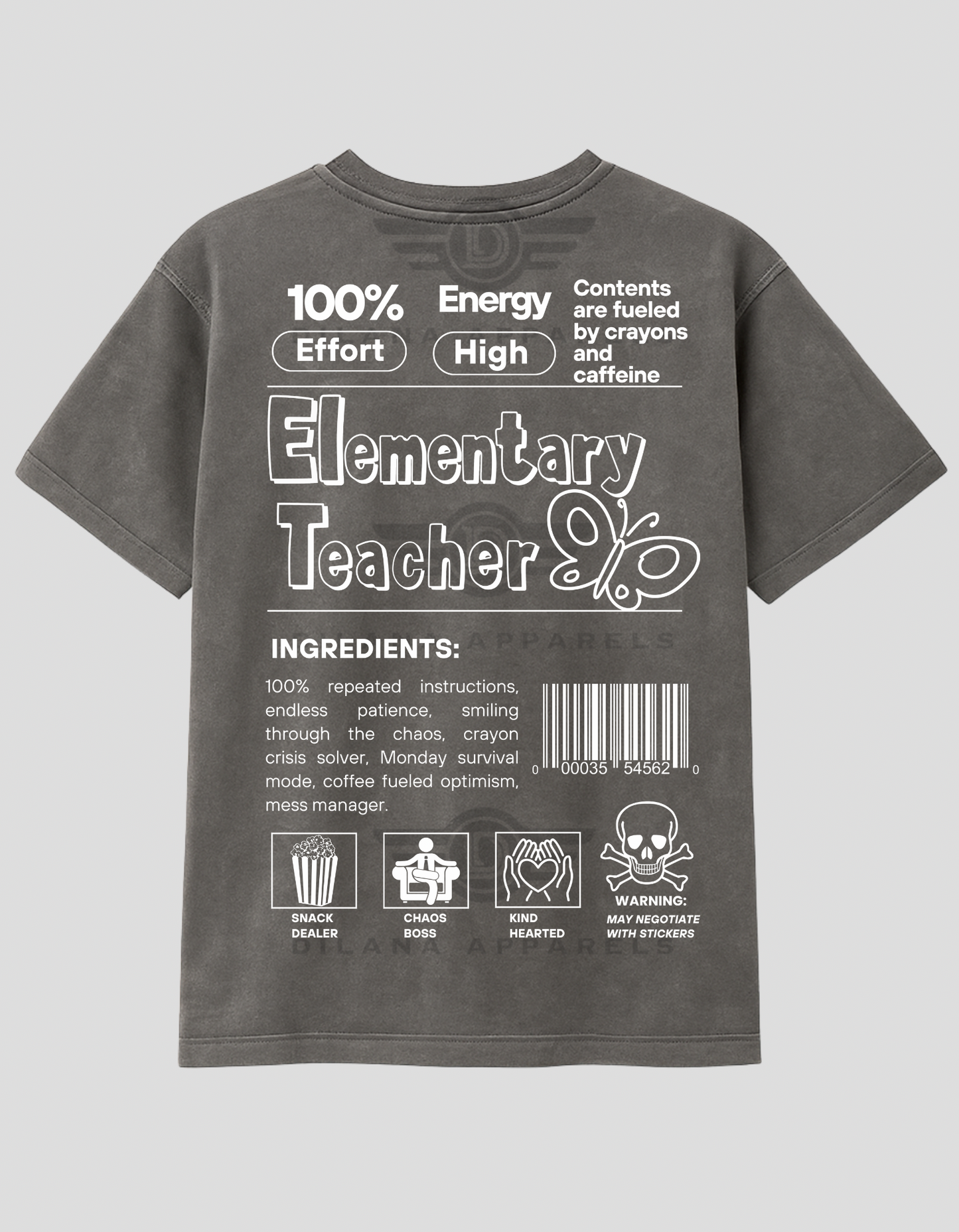 Elementary Teacher Label Tee
