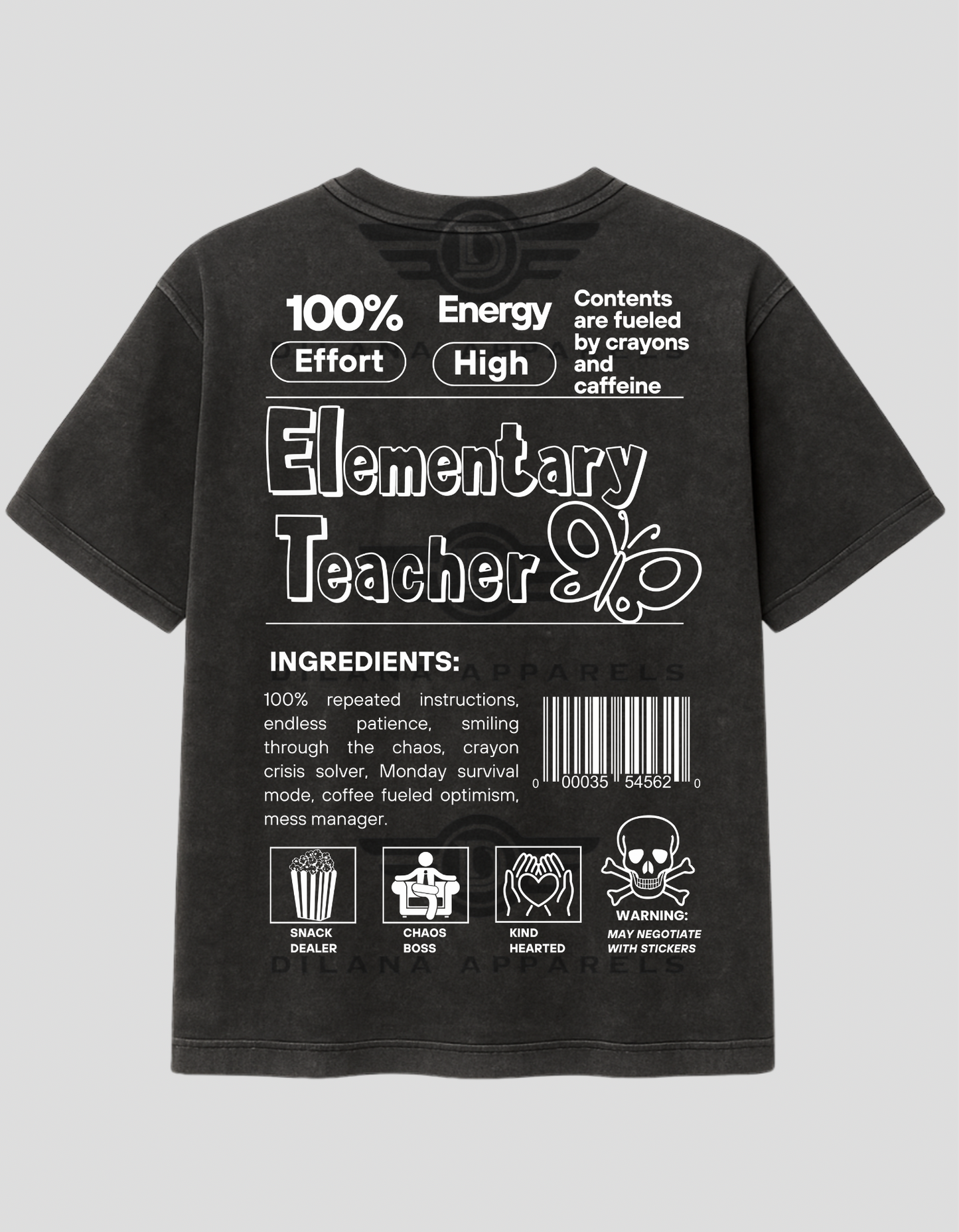 Elementary Teacher Label Tee