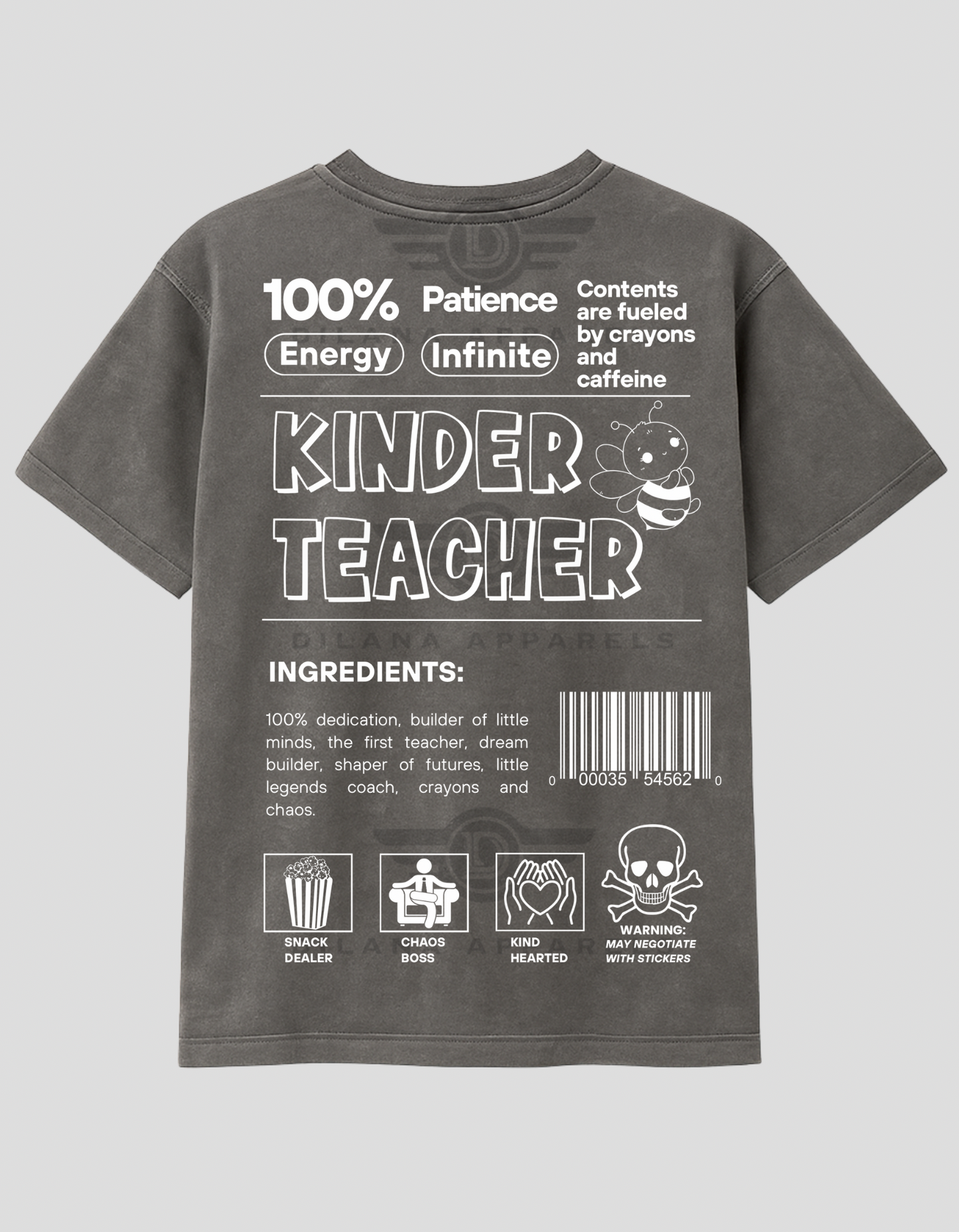Kinder Teacher Label Tee